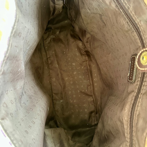 LIZ CLAIBORNE, TOTE BAG IN PLAID FABRIC PATTERN, DOUBLE SHOULDER STRAPS. - Picture 10 of 12